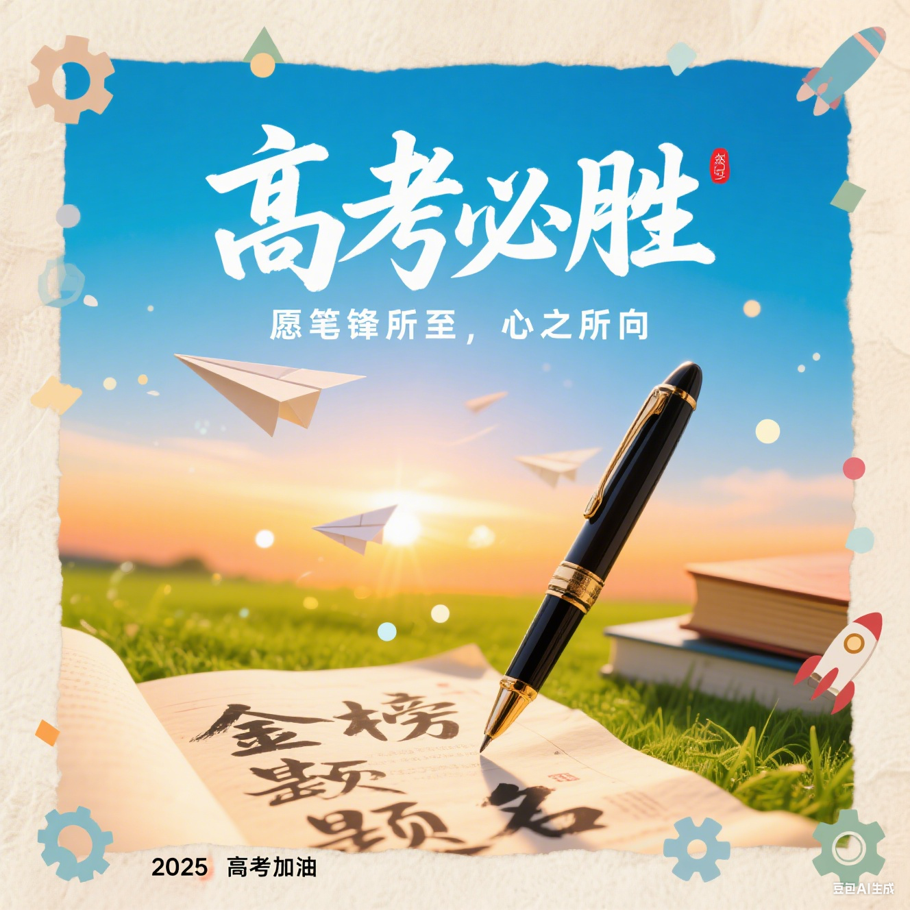 笔锋所至，梦想开花。致 2025 高考生：你的坚持终将闪耀！封面